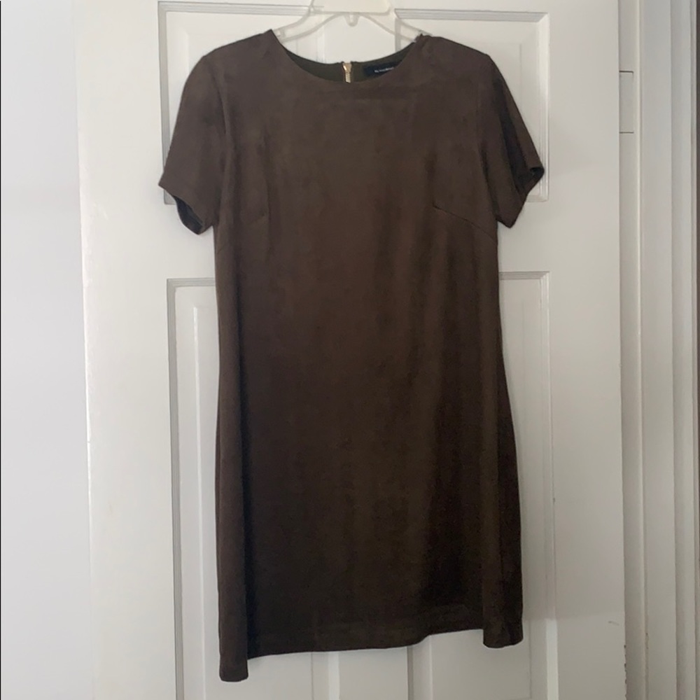 Brown suede dress